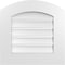 Ekena Millwork Arch Top Surface Mount PVC Gable Vent: Non-Functional, w/ 3-1/2"W x 1"P Standard Frame, 18"W x 42"H GVPAR18X4201SN - alternate 1